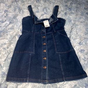 SUPER CUTE - dark denim jean dress